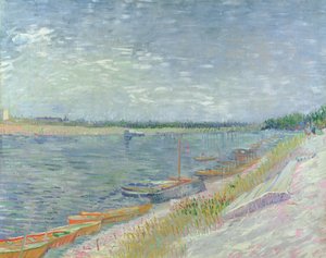 係留船、1887 作： Vincent van Gogh